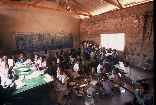 Escuela rural en Zimbabwe