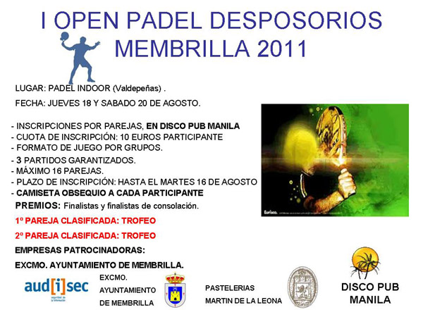 I Open Pádel Desposorios 2011