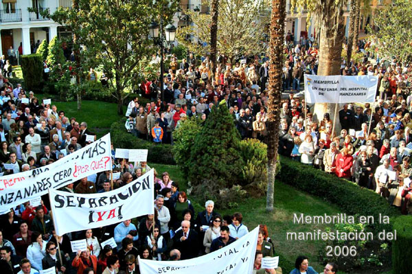 Numerosos ciudadanos de Membrilla acudieron a la Manifestación del 2006