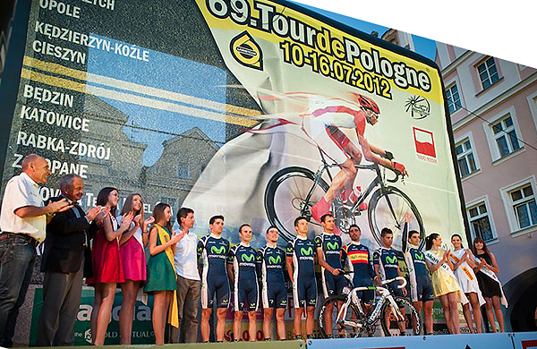 Presentación del Movistar Team en Polonia. Foto Tour de Pologne