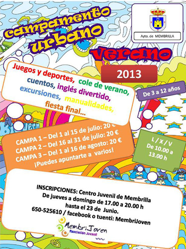 Campamento urbano para el verano 2013 con MembriJoven