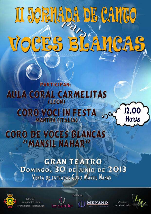 II Jornada de Canto para Voces Blancas en el Gran Teatro de Manzanares