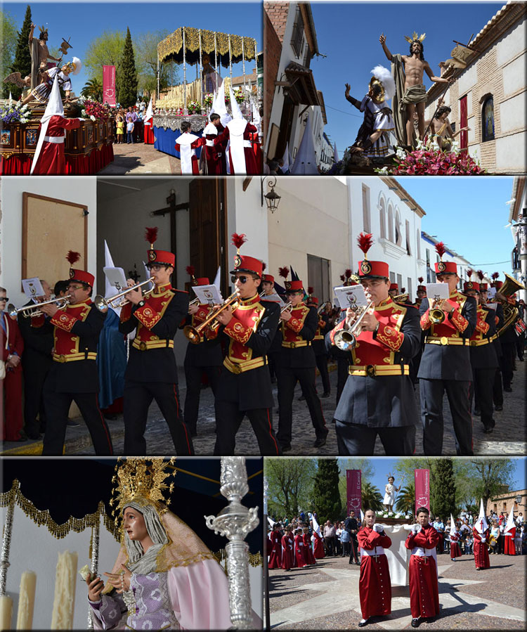 La Agrupación Musical San Juan Evangelista pone música a la procesión del Resucitado de Almagro