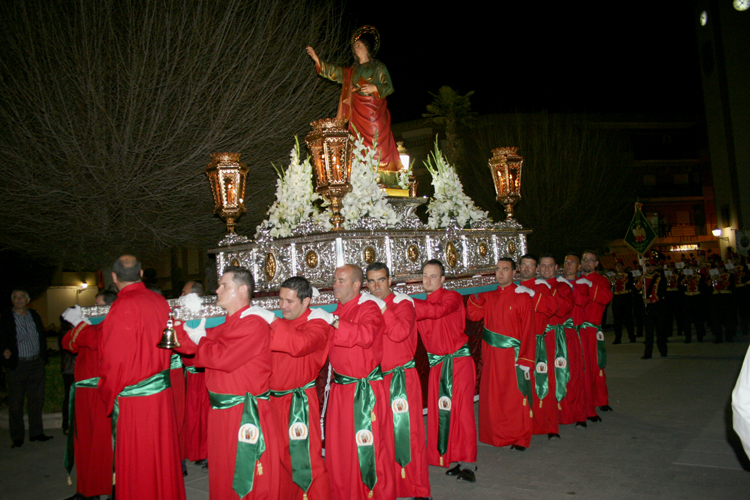 Cuatro cofradías dan esplendor a la procesión del Jueves Santo en Membrilla