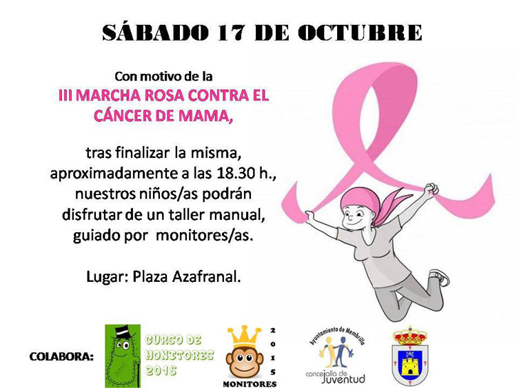  Membrilla se sumará al rosa este sábado 17 contra el cáncer de mama