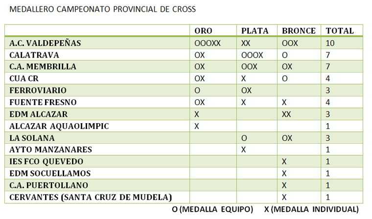 Notable actuación de las Escuelas deportivas en el Campeonato Provincial de Campo a Través