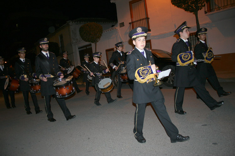 La Banda CCTT Jesús Nazareno participa en la procesión de la Pasión de Cristo de Manzanares acompañando El Encuentro