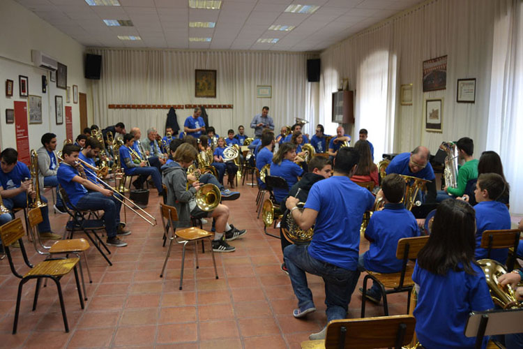 Alumnos de Membrilla participan en el I encuentro provincial de Trompa, Trombón, Tuba y Bombardino organizado por José Antonio Masegosa