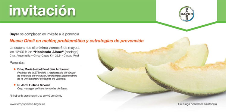 Ponencia sobre el virus Nueva Delhi en el cultivo del melón organizada por Bayer Crop Science