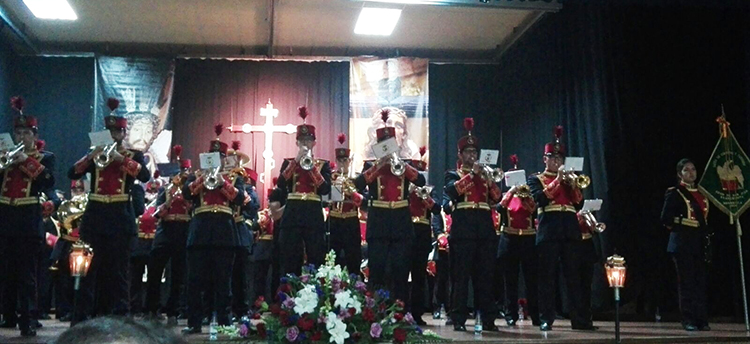 Los acordes nazarenos de Membrilla llegaron hasta Villarrubia en el marco del Certamen Provincial de Bandas